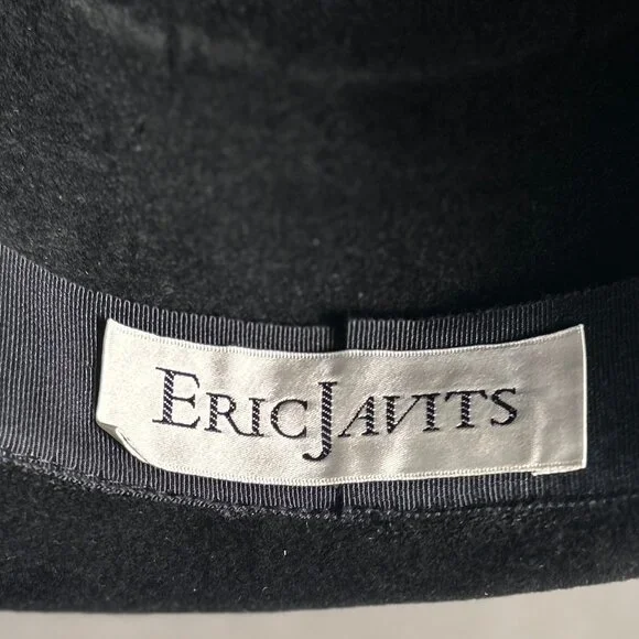 Eric Javits Vintage Wool Hat Satin Bow Old Money Quiet Luxury Cottage Prairie - Picture 7 of 7